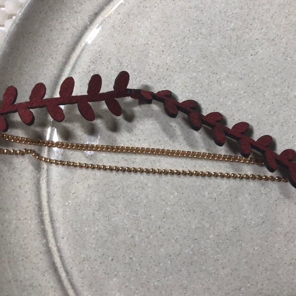 Red Faux Leather Hair Band - Picture 2 of 4